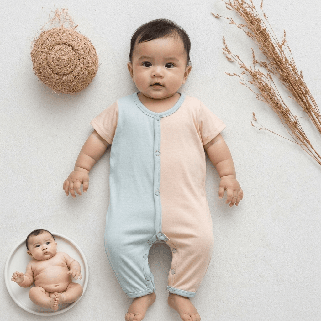Setelan Playsuit Katun Organik
